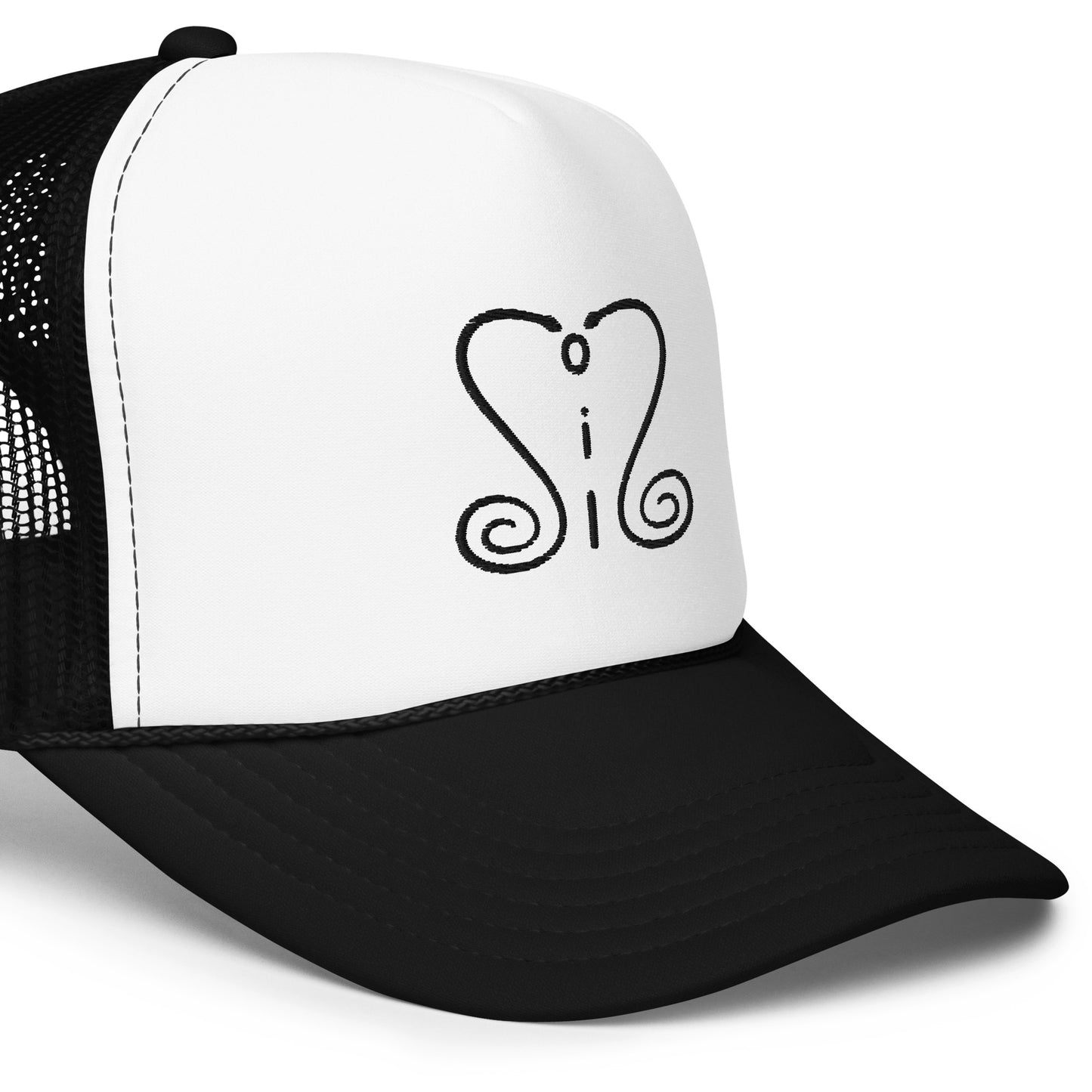 White on Black Foam SOC trucker hat